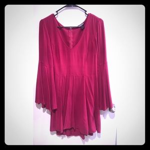 Express Bell Sleeved Fit and Flare Dress